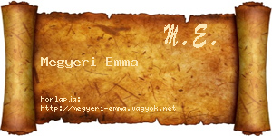 Megyeri Emma névjegykártya