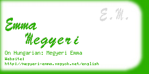 emma megyeri business card